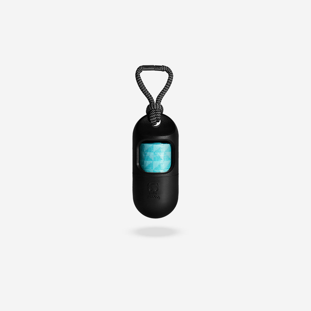 Poop outlet bag carrier