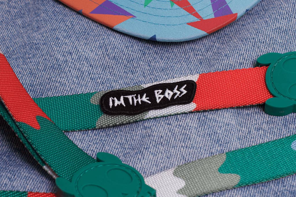 I'm The Boss Dog Patch applyed on large leash | Zee.Dog