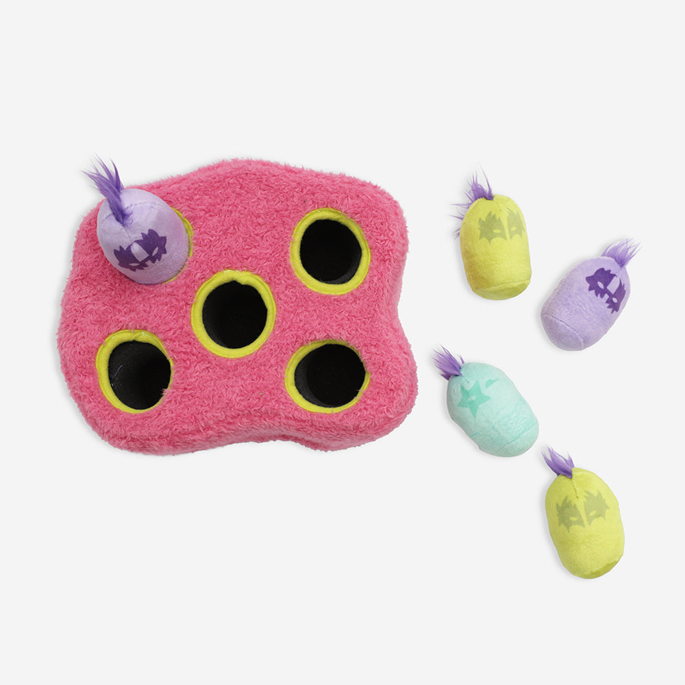 Punks Interactive Dog Enrichment Toy with Removable Plush Pieces
