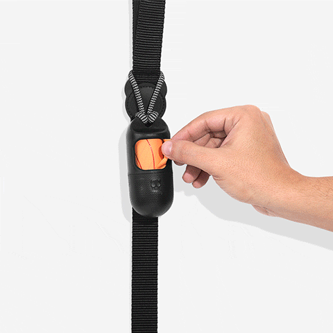 Black Poop Bag Dispenser with Compostable Bags