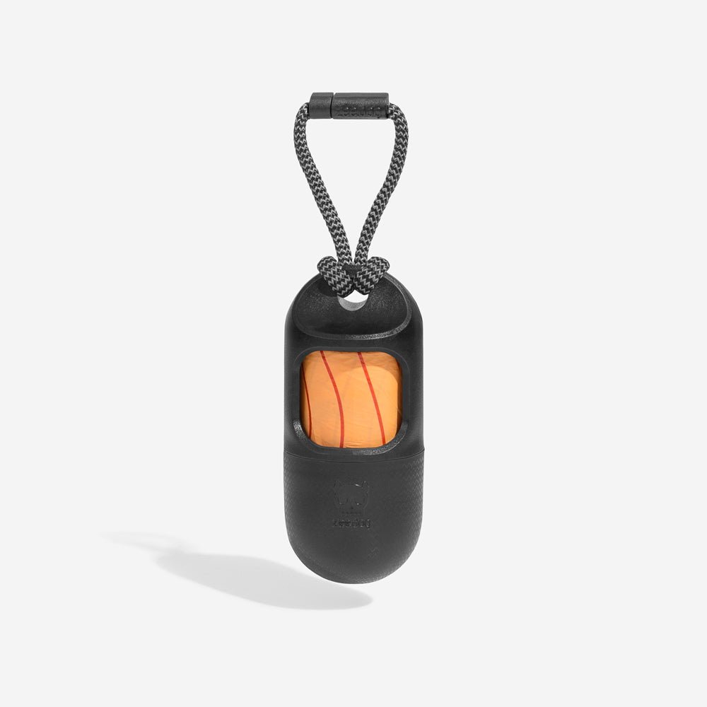 Black | Poop Bag Dispenser With Compostable Bags