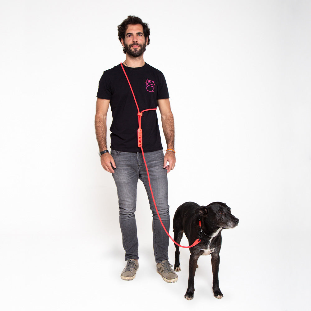 Neon Coral | Hands-Free Leash