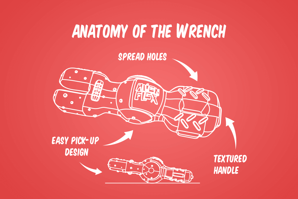 Alien Flex Wrench Dog Toy - Features | Alien Flex