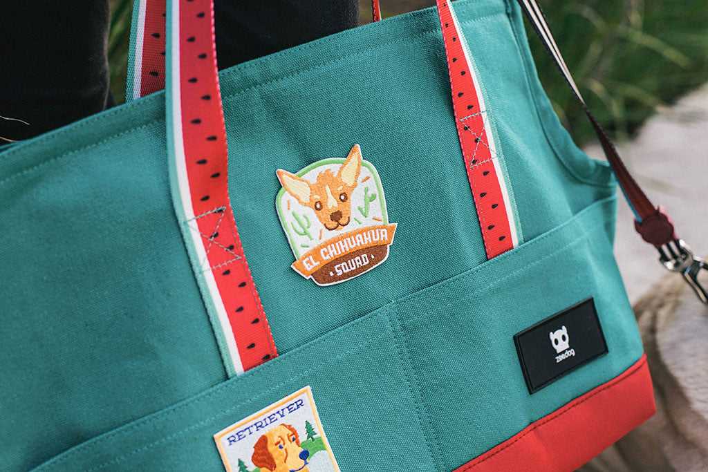 El Chihuahua Squad Dog Patch applyed on dog carrier | Zee.Dog