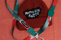 Mutts Kick Butts Dog Patches applyed on cap | Zee.Dog