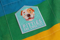 Pitties are Sweeties Dog Patch applyed on shirt | Zee.Dog